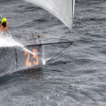 The Open 60 Safran in preparation for the Transat Jacques Vabre 2011, skipper Marc Guillemot co/skipper Yann Eliés, Brittany, France.