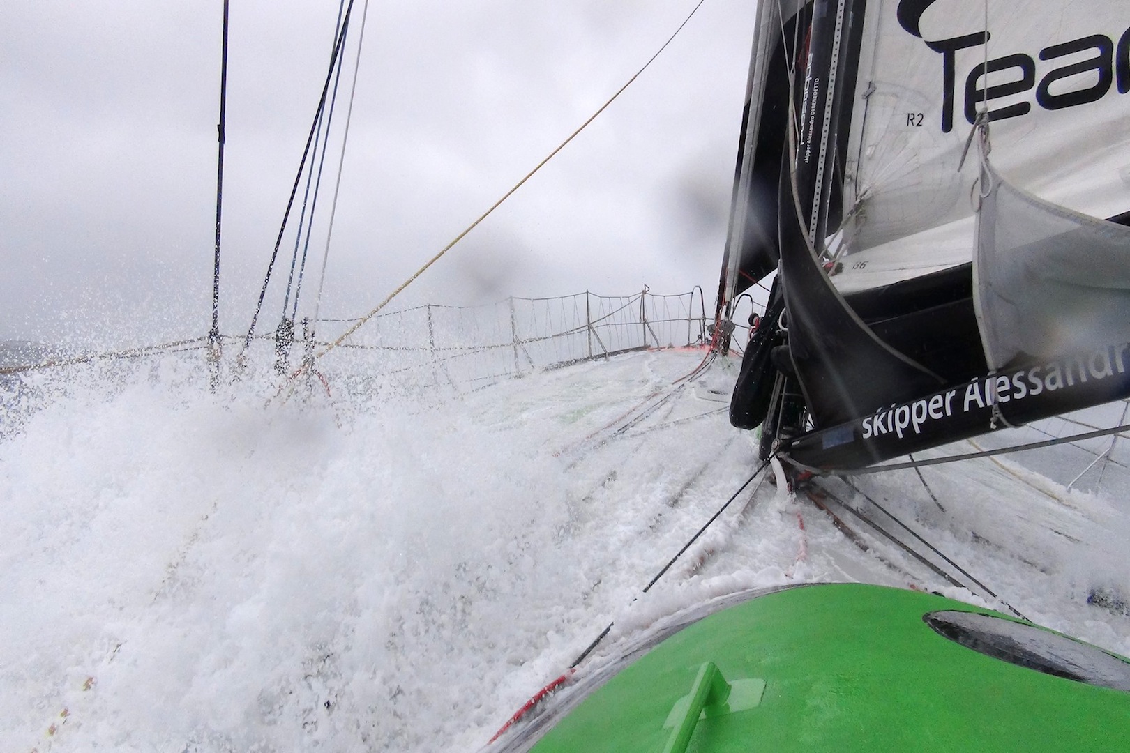 VENDEE GLOBE 2012/2013 - SOUTH ATLANTIC OCEAN - 8/12/2012 - PHOTO : SOUTH ATLANTIC OCEAN (ITA) / TEAM PLASTIQUE - 50 KNOTS OF WIND