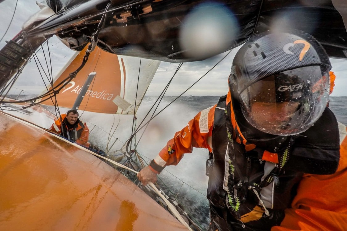 2014-15, Leg5, OBR, ONBOARD, TEAM ALVIMEDICA, VOR, Volvo Ocean Race, Nick Dana, Dave Swete, GoPro, wet, splash