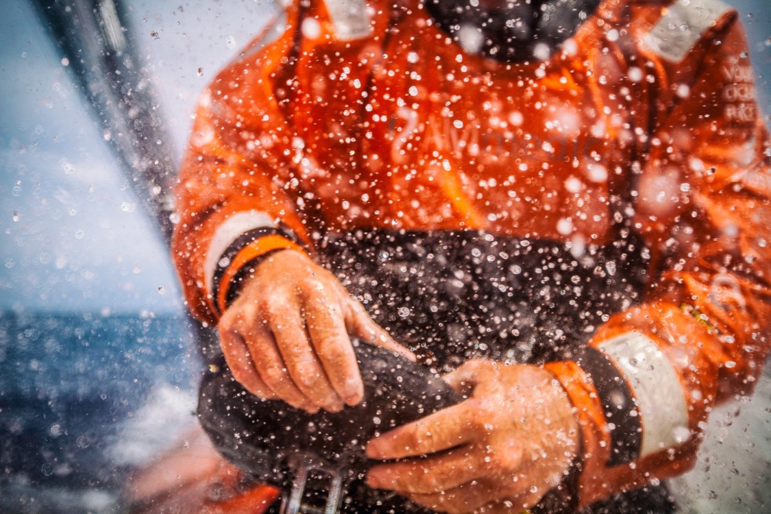 2014-15, Leg6, OBR, ONBOARD, TEAM ALVIMEDICA, VOR, Volvo Ocean Race, Dave Swete, splash, hands