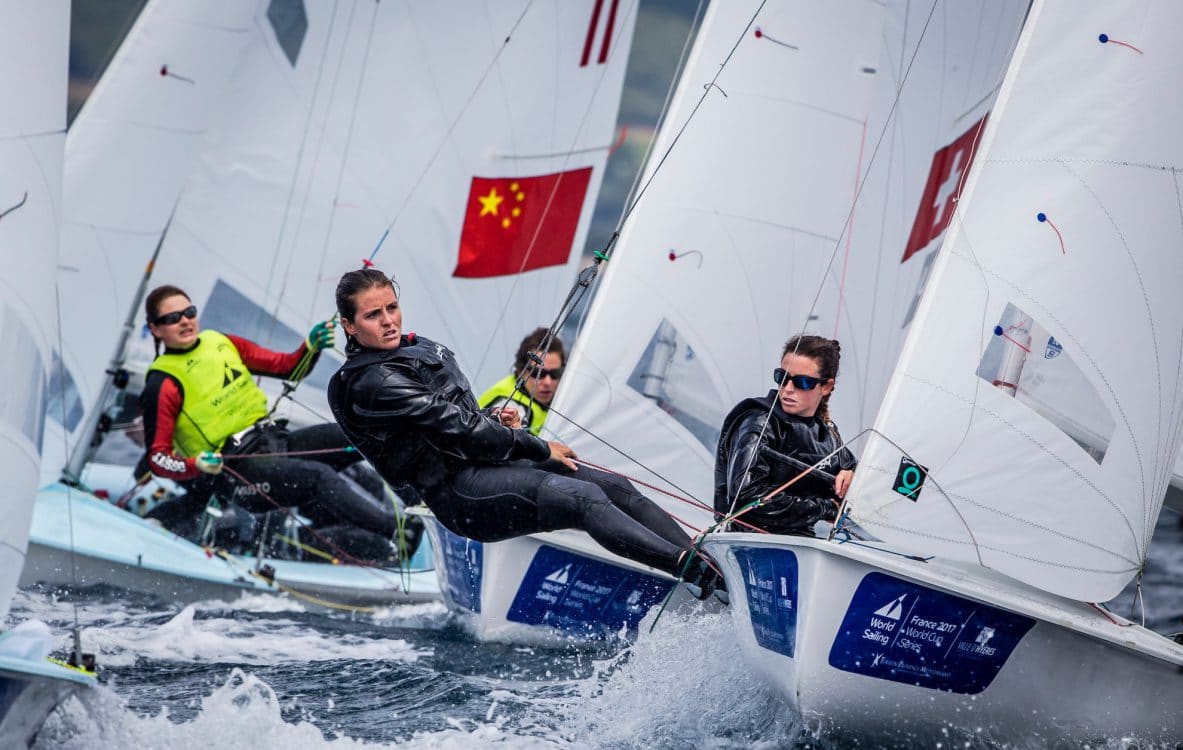 2017 World Cup Series Hyères, 470 Women, Classes, ESP 14 Bàrbara Cornudella Ravetllat ESPBC5 Sara López Ravetllat ESPSL6, Jesus Renedo, Olympic Sailing, Sailing Energy, World Cup Series Hyères 2017, World Sailing