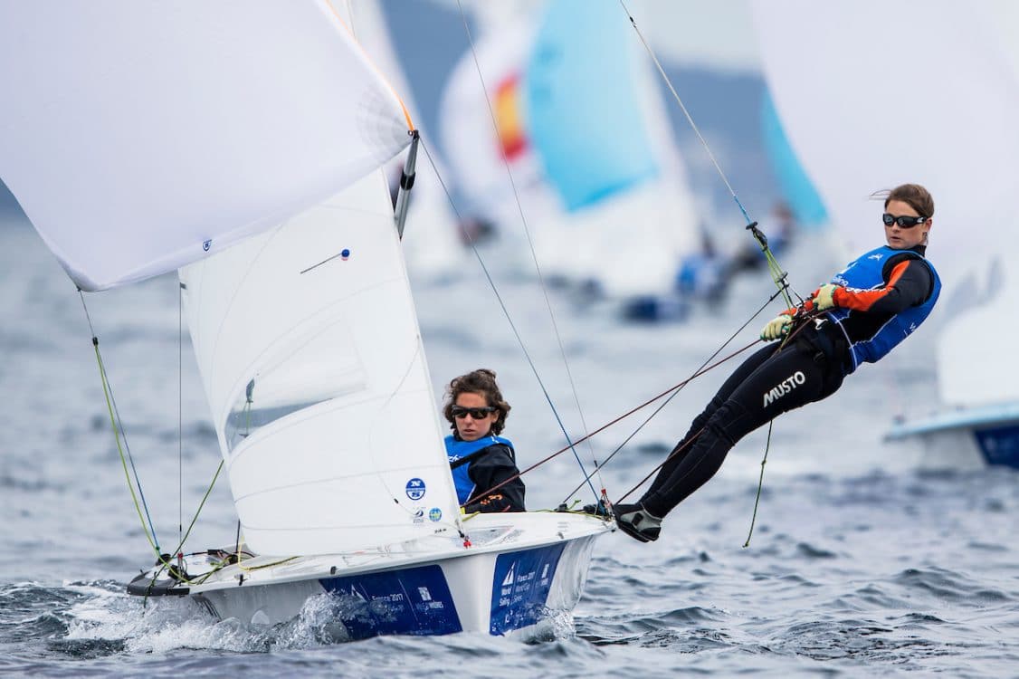 2017 World Cup Series Hyères, 470 Women, Classes, Olympic Sailing, Pedro Martinez, SUI 5 Linda Fahrni SUIFL2 Maja Siegenthaler SUISM14, Sailing Energy, World Cup Series Hyères 2017, World Sailing